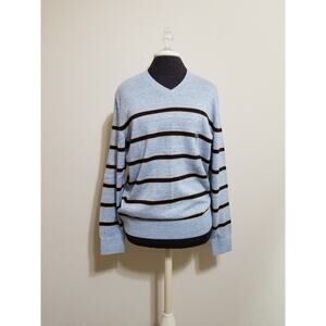 Gap Sweater Men NWT V Neck Light Blue Yellow Size Small Cardigan